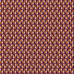 Printed Cotton BOHAZIA Caramel / Violet